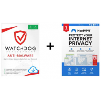 Watchdog Anti-Malware 3-PCs + NordVPN 6-Devices - 1-Year
